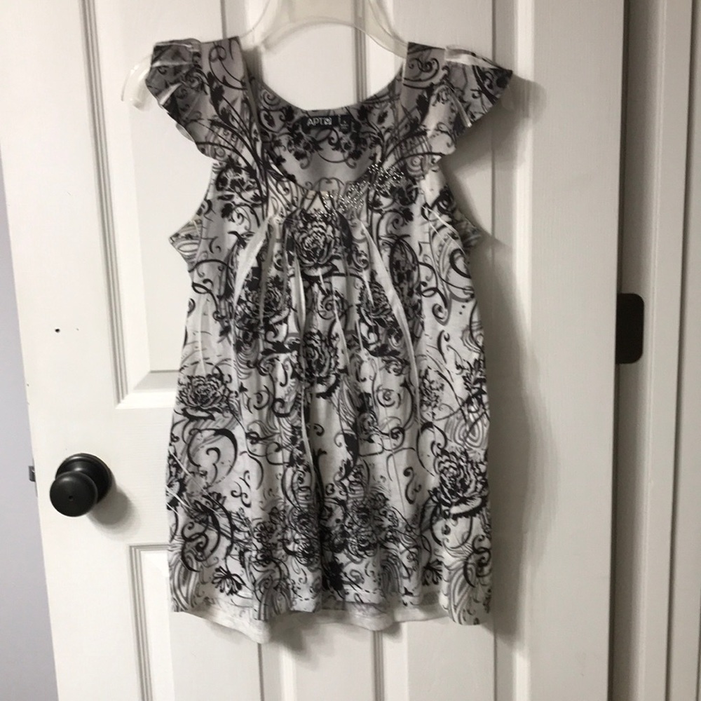 Black and white blouse